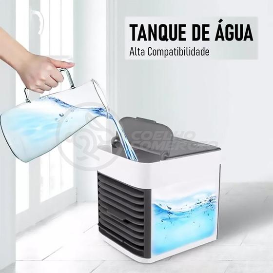 Imagem de Mini Ar Condicionado Climatizador Humidificador Portátil  3 Velocidades