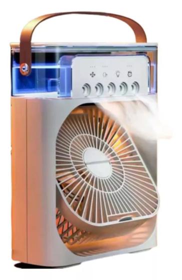 Imagem de Mini Ar Condicionado Portátil Com Ventilador Umidificador Climatizador Com Luz De LED