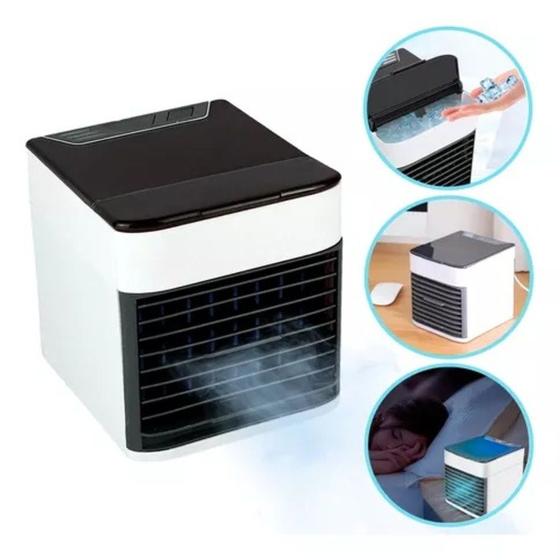 Imagem de Mini Ar Condicionado Portátil USB 110V/220V: Refresque-se onde você estiver com a flexibilidade de um design portátil.