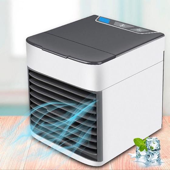 Imagem de Mini Ar Condicionado Usb Portátil Ventilador Ideal Uso Em