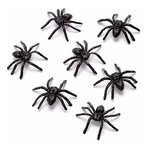 Imagem de Mini Aranha de Plástico 50 Uni Festa Decoração Atacado!!