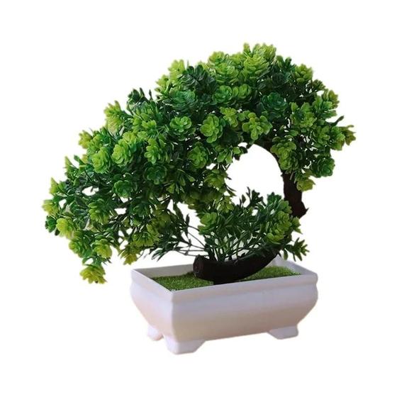 Imagem de Mini Árvore de Bonsai Artificial de Plástico - Decoração para Sala, Mesa, Casa e Jardim