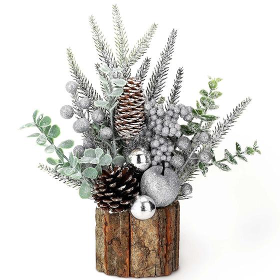 Imagem de Mini Árvore de Natal Artificial KPX com Enfeites - Mesa