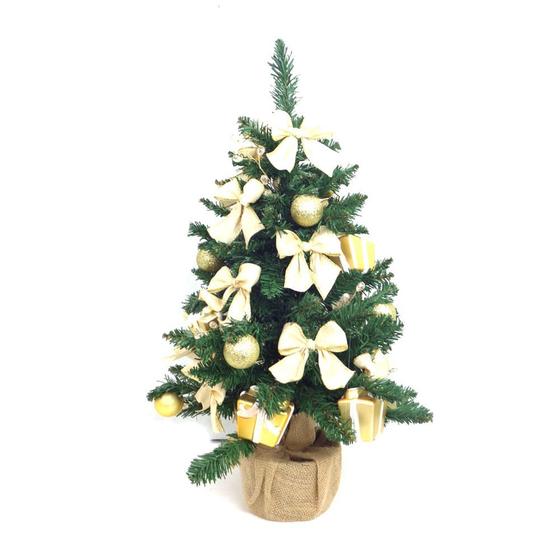 Mini Árvore De Natal Decorada 60cm Base Juta Dourada - Cromus - Árvore de Natal - Magazine Luiza Mini Árvore De Natal Decorada 60cm Base Juta Dourada - Cromus - Árvore de Natal - Magazine Luiza