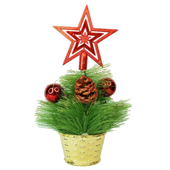 Mini árvore de Natal vermelha 21 cm - D&A - Árvore de Natal - Magazine Luiza