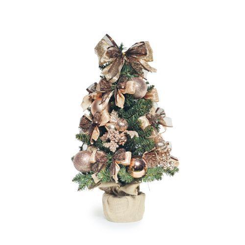 Mini Arvore Natal com Enfeites Cor Rose Gold 55cm 1 Unidade - Cromus - Árvore  de Mesa - Magazine Luiza