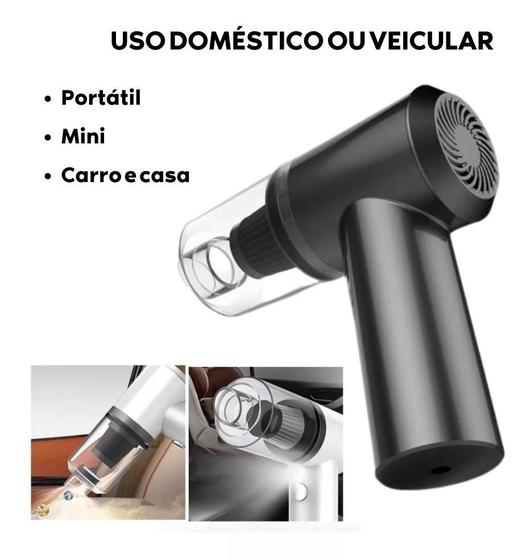 Imagem de Mini Aspirador Pó Usb Portátil Bivolt Recarregável Sem Fio