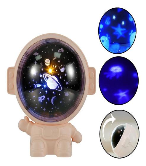 Imagem de Mini Astronauta Galaxy Projetor Noite Luz Quarto Luminária Crianças Usb Ws-8805 Luuk Young