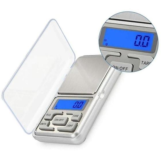 Imagem de Mini Balança Alta Precisão de Bolso Portátil 0,1g até 500g Display