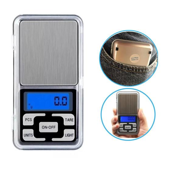 Imagem de Mini Balança Digital 500g Alta Precisão Cor Prateado