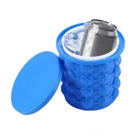 Imagem de Mini Balde Gelo Máquina De Gelo Manual Ice Cube Maker Genie Novo Século