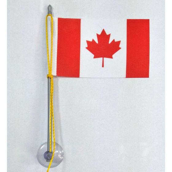 Imagem de Mini Bandeira Canadá Com Ventosa Poliéster (5,5Cm X 8,5Cm)