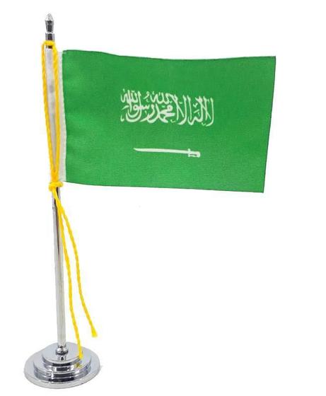 Imagem de Mini Bandeira De Mesa Arábia Saudita 15 Cm