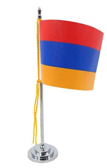 Imagem de Mini Bandeira De Mesa Armênia 15 Cm Poliéster