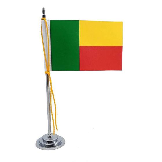 Imagem de Mini Bandeira De Mesa Benim 15 Cm (Mastro)Poliéster