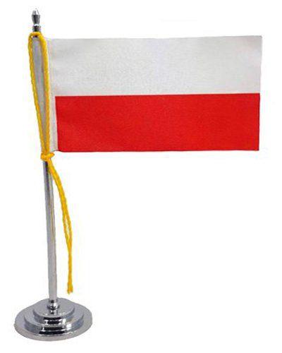 Imagem de Mini Bandeira de Mesa da Polônia 15 cm Poliéster