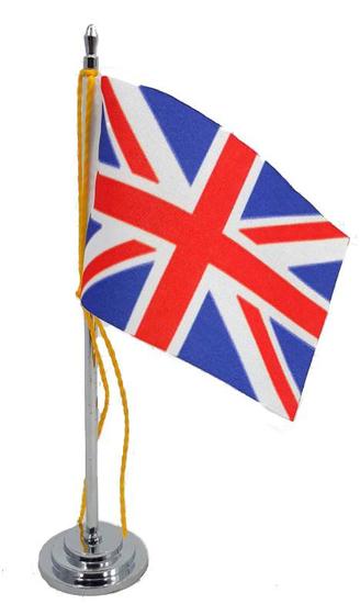Imagem de Mini Bandeira de Mesa da Reino Unido 15 cm Poliéster