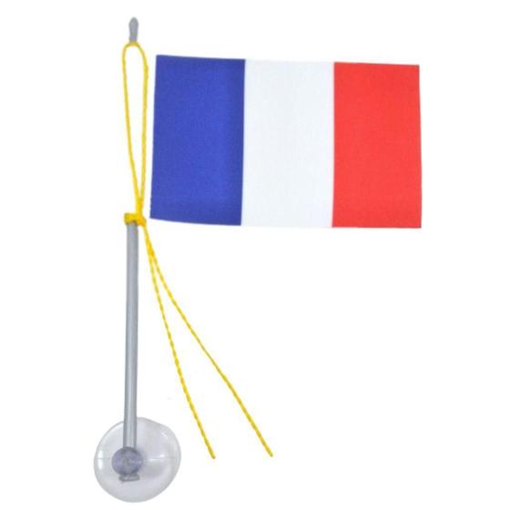 Imagem de Mini Bandeira França com Ventosa (5,5cm x 8,5cm)