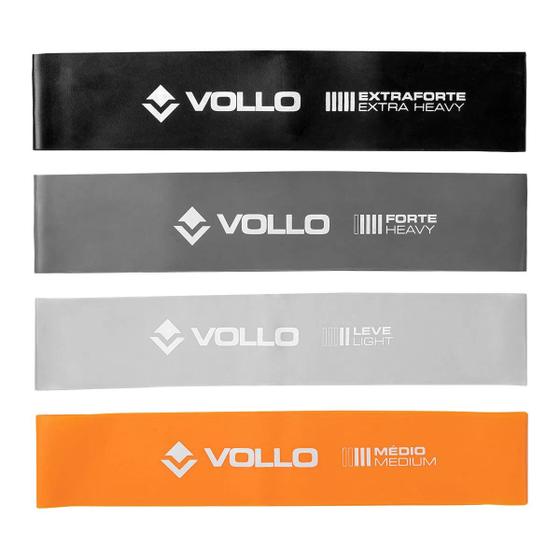 Imagem de Mini Bands Kit Com 4 Faixas De Exercício Vollo