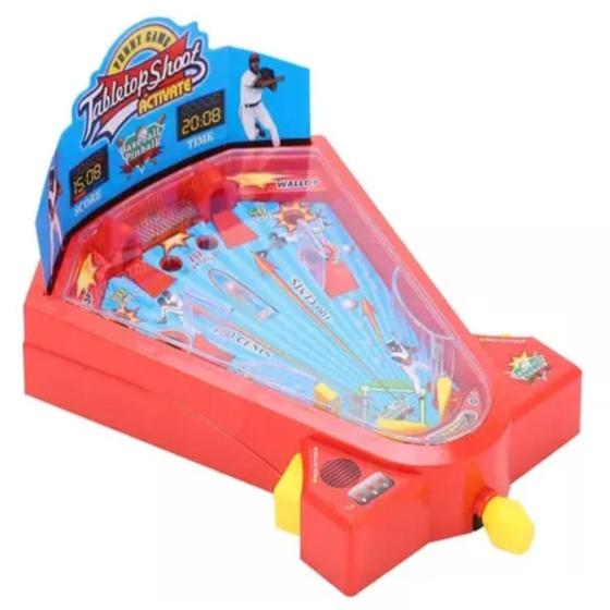 Imagem de Mini Baseball Fliperama Pinball Jogo De Mesa Brinquedo Infantil Maquina Clássica Dia Das Crianças