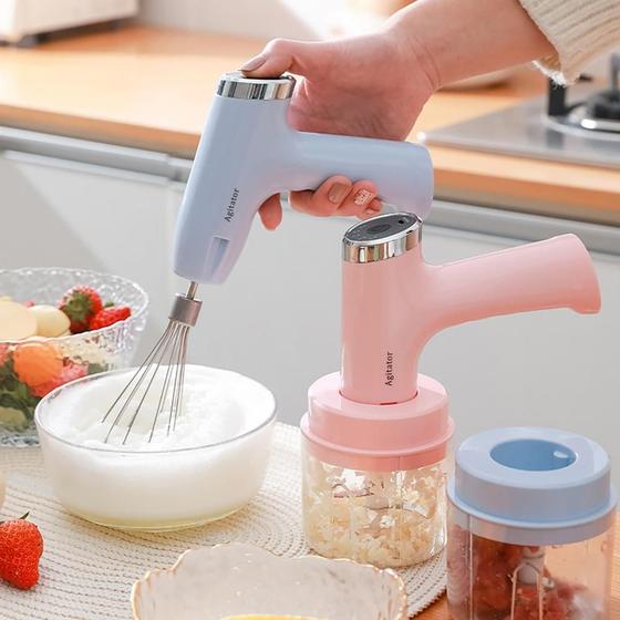 Imagem de Mini Batedeira E Mixer De Mão Portátil Sem Fio 2 Em 1 OFERTA