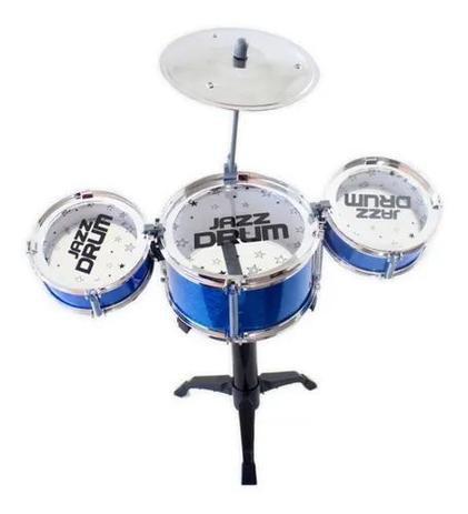 Mini Bateria Musical Infantil - 99 Toys Azul Menor preço em Mini Bateria Musical Infantil - 99 Toys Azul