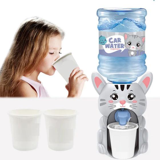 Imagem de Mini Bebedouro Criança Dispenser De Água Infantil Gato 300ml