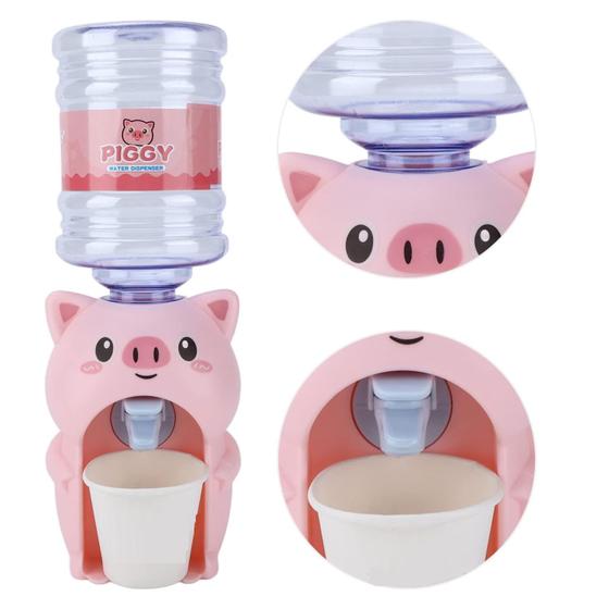 Imagem de Mini Bebedouro Dispenser De Água Infantil Porquinho Crianças