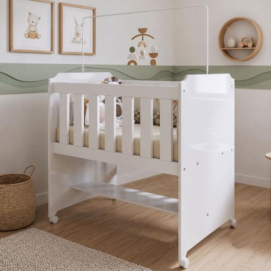 Mini Berço 100% MDF com Colchão Yescasa Imagem de Mini Berço 100% MDF com Colchão Yescasa
