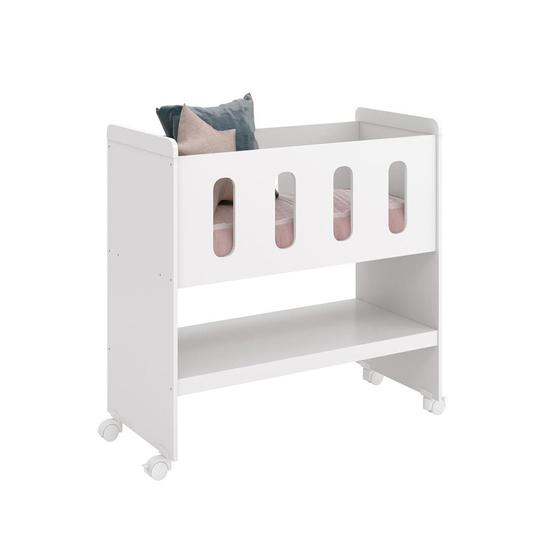 Mini Berço Moisés Zain Branco Brilho 3 em 1 com Colchão - Reller Menor preço em Mini Berço Moisés Zain Branco Brilho 3 em 1 com Colchão - Reller