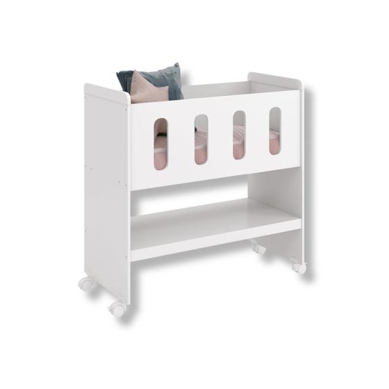 Imagem de Mini Berço Multifuncional 3 em 1 Branco Fosco
