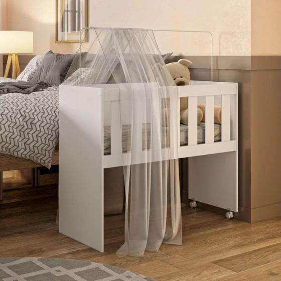 Mini Berço Multifuncional Rubi 5 Em 1 Mdf Acompanha Colchão - LV MOVEIS Imagem de Mini Berço Multifuncional Rubi 5 Em 1 Mdf Acompanha Colchão