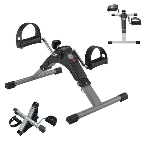 Imagem de Mini Bike Bicicleta Ergometrica Dobravel Fisioterapia Pilates Perna Braço Monitor Digital Exercicio Atividade Fisica Recuperaçao