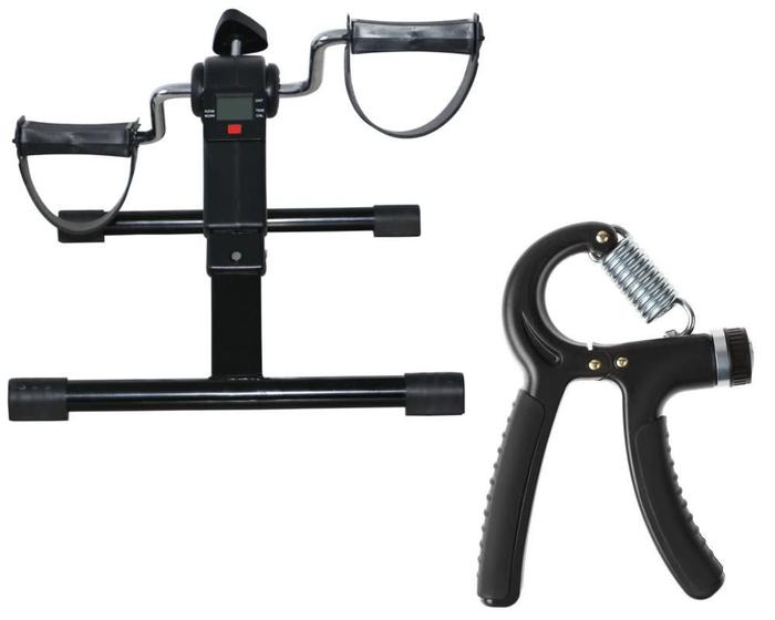 Mini Bike Ergométrica Com Monitor LCD + Handgrip Ajustável Fortalecedor de Pegada Preto - Odin Fit Menor preço em Mini Bike Ergométrica Com Monitor LCD + Handgrip Ajustável Fortalecedor de Pegada Preto - Odin Fit