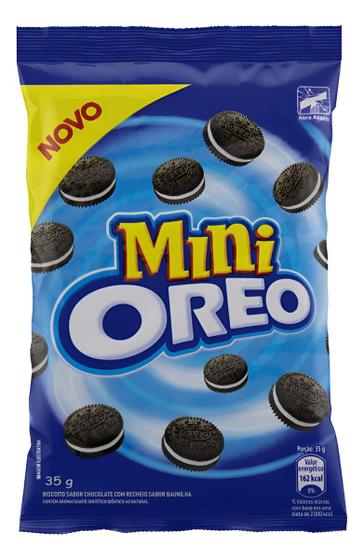 Imagem de Mini Biscoito Chocolate Recheio Baunilha Oreo Pacote 35g