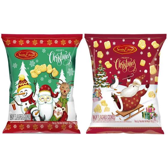 Mini Biscoitos Leite Natal 100g Un Santa Edwiges Biscoito / Bolacha