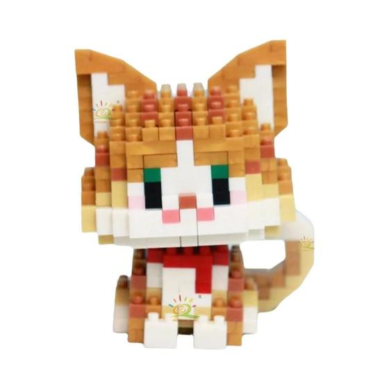 Imagem de Mini Blocos de Construção Gato Bonito - Modelo Micro para Crianças