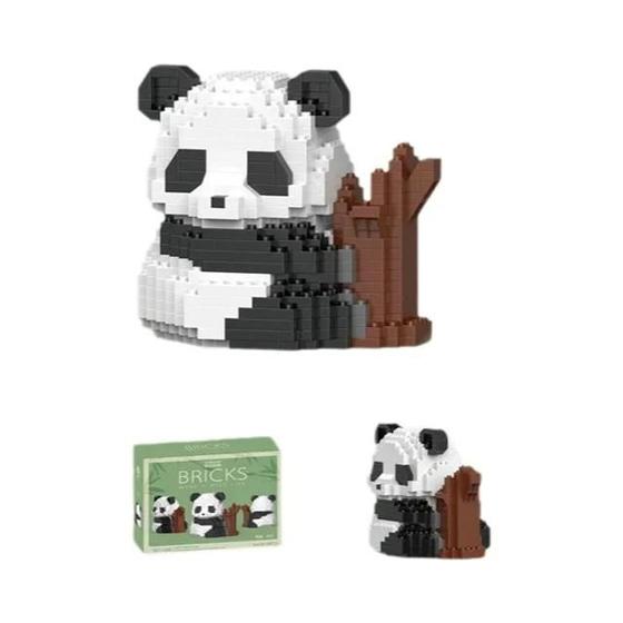 Imagem de Mini Blocos de Diamante 3D Panda - Kit de Construção Criativa para Crianças