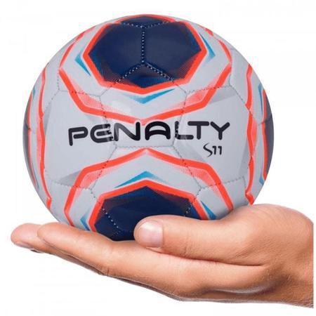 Imagem de Mini Bola Penalty S11 - Branco/Azul e Laranja