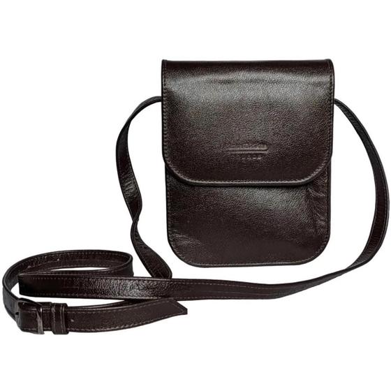 Mini Bolsa Capanga Pequena Masculina Em Couro Legitimo Café Menor preço em Mini Bolsa Capanga Pequena Masculina Em Couro Legitimo Café