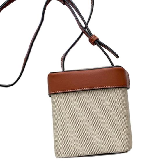 Imagem de Mini Bolsa Retrô Quadrada em Canvas - Cores Contrastantes
