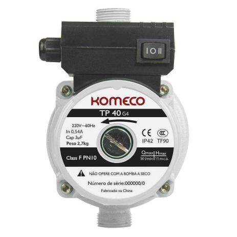 Imagem de Mini Bomba Circuladora De Água TP40 G4 Ferro - Komeco - 220V