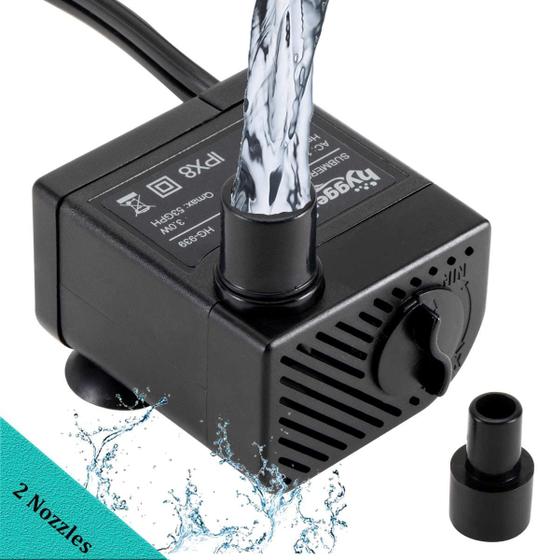 Imagem de Mini Bomba Submersa Ultra Silenciosa 200L/H, 3W para Aquários Hygger