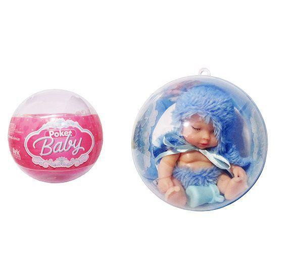 Imagem de Mini boneca pocket baby collection vem em uma bola