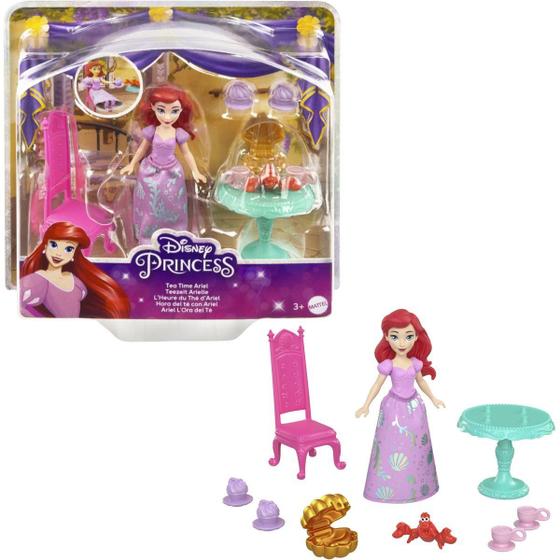 Imagem de Mini boneca princesa disney - ariel c/ acessórios - hora do chá com a ariel