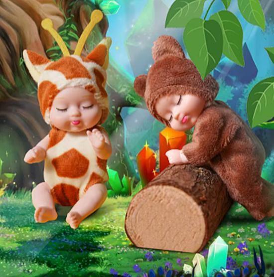 Imagem de Mini Bonecas Reborn- Kit Com 6 Mini Bonecas Sortidas 11cm