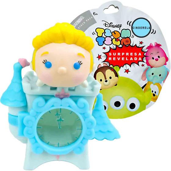 Imagem de Mini Boneco Cinderela + Acessório Tsum Tsum Princesa Disney - Estrela