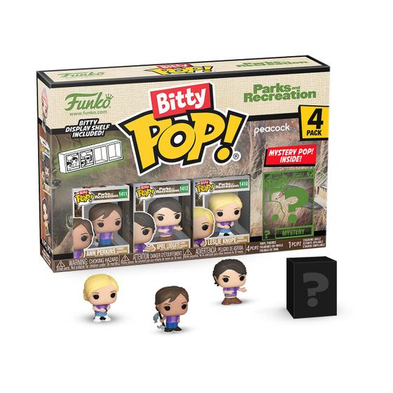 Imagem de Mini Brinquedos Colecionáveis Funko Bitty Pop! - Pacote com 4 (Parques e Recreação)