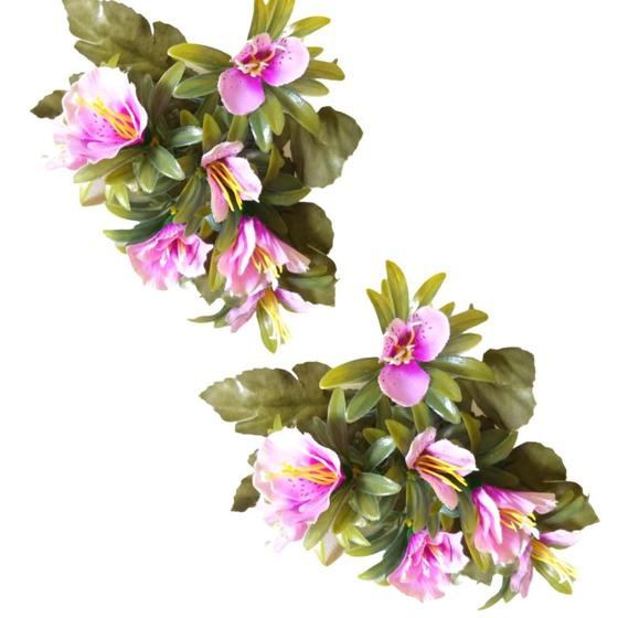 Mini Buquês De Azaleia Jogo C/ 2 Com 7 Flores 27cm - Lilás. - Multiart -  Outros Decoração - Magazine Luiza