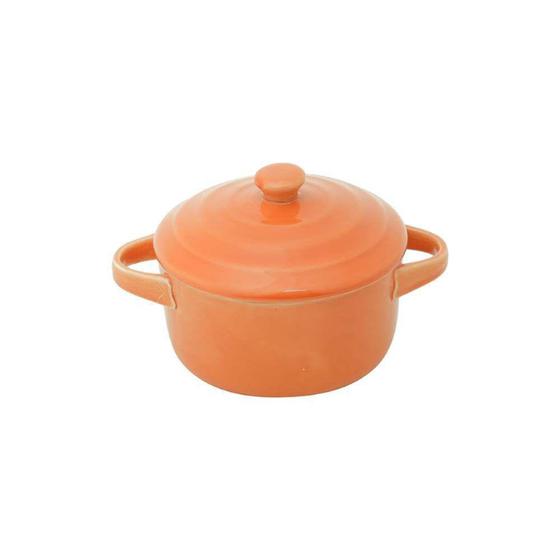 Imagem de Mini Caçarola De Porcelana Laranja 13 x 10 x 5 Cm - Lyor